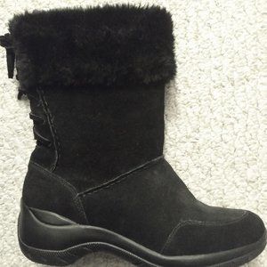 ANNE KLEIN SPORT BLACK SUEDE WINTER BOOT 9 M
